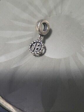 Sterling Silver Pandora 16 Dangle Charm Pendant